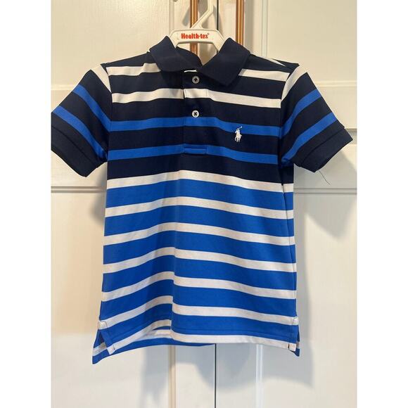 Polo Ralph Lauren Blue Baby Performance Polo Shirt Toddler Size 2T White Pony - Picture 1 of 6